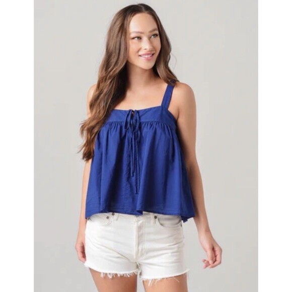 XiRENA Tops - XIRENA Women's Kyra Tank Top 100% Cotton Nightshade Blue Medium MSRP $143